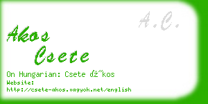 akos csete business card